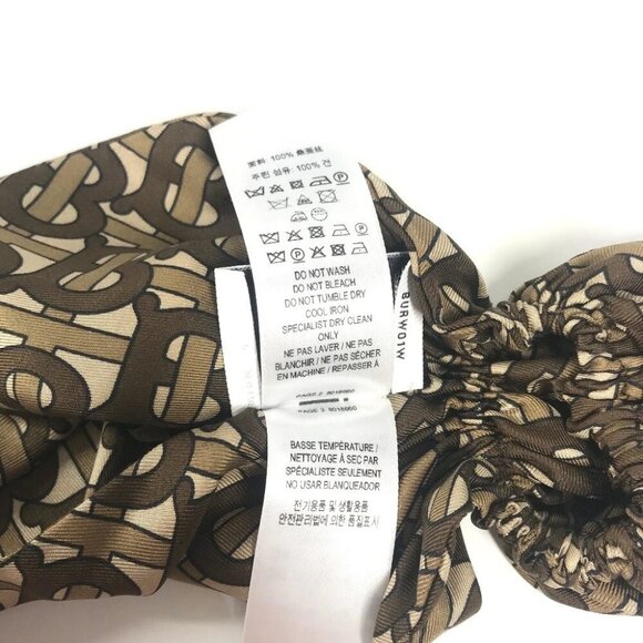 BURBERRY 8018660 Monogram TB Hair Accessories Hair Scarf Chignon Net Scrunchie - Picture 9 of 15